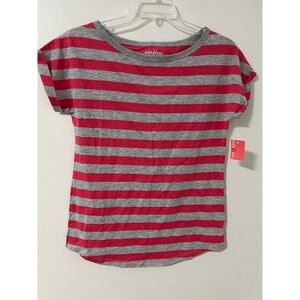 New Mix & Co‎ size M shirt coral and gray shirt sleeve shirt